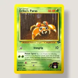 Pokemon TCG - Erika's Paras 71/132 Vintage Rare Card - Gym Challenge (NM) - Image 1