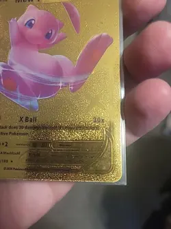 Fan Art Gold Mew Pokemon Card V - Image 2