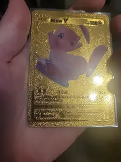 Fan Art Gold Mew Pokemon Card V - Image 3