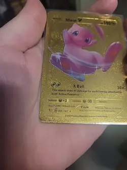Fan Art Gold Mew Pokemon Card V - Image 4