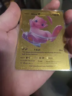 Fan Art Gold Mew Pokemon Card V - Image 5