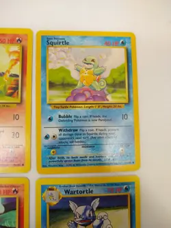 Vintage Pokemon Base Set Card Lot - Starters Pikachu Eevee Bulbasaur Charmander - Image 4