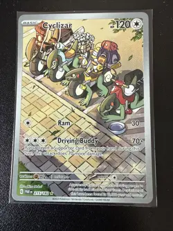 Pokemon TCG Cyclizar Paradox Rift Illustration Rare Card 215/182 - Image 1