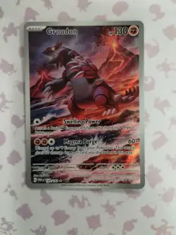 2023 Pokemon TCG Sv04: Paradox Rift Groudon Holo Illustration Card 199/182 - Image 1