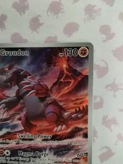 2023 Pokemon TCG Sv04: Paradox Rift Groudon Holo Illustration Card 199/182 - Image 2