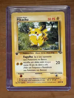 Pokemon TCG Pikachu 60/64 Jungle 1st Edition Red Cheeks Spanish Card - Image 1