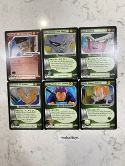 Preview Lot (6) Dragon Ball Z Cards Super Saiyan Effect - Trunks Vegeta Android+ - Image 1