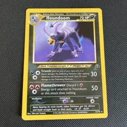 Houndoom Neo Discovery Pokemon Card 23/75 Unlimited Edition non holo rare - Image 1