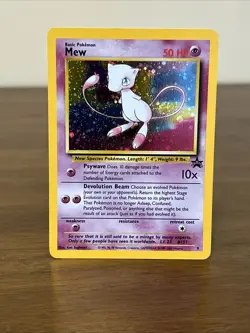 Pokemon TCG Black Star Promo Card 9 Holo Mew -LP-NM Swirl 🌀 - Image 1