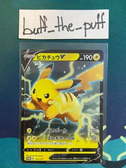 Pokemon Card Japanese Pikachu V 121/S-P PROMO HOLO MINT - Image 1