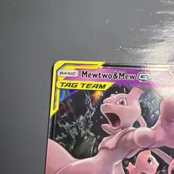 Mewtwo & Mew GX 71/236 Ultra Rare Holo Tag Team Unified Minds Pokemon Card NM - Image 4