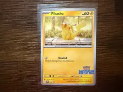 Pikachu SVP214 Illustration Contest 2024 Promo Pokemon Card SV BSP PTCG NM - Image 1