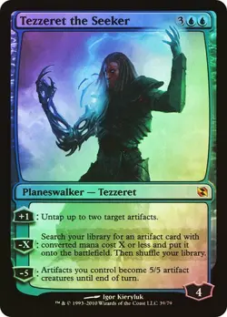 Tezzeret the Seeker Foil x1 Duel Decks: Elspeth vs. Tezzeret MTG Blue Magic Card - Image 1
