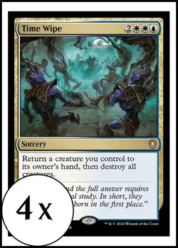 MTG - 4 x Time Wipe - Bloomburrow Commander - Playset 4x x4 - Image 1