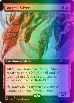 MTG Magic the Gathering Magma Sliver (641/3004) Secret Lair Drop Series NM FOIL - Image 1