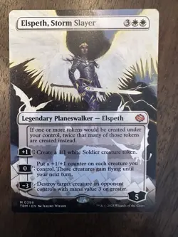 Elspeth, Storm Slayer : MTG *Borderless* Tarkir Dragonstorm #0398 / NM - Image 1