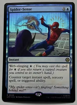 MTG Marvel’s Spider-Man Spider-Sense Instant RARE FOIL #0046 - Image 1