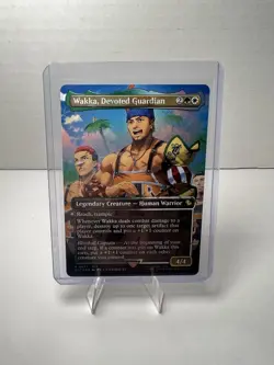 Wakka Devoted Guardian Chocobo Track Print Foil Borderless Mtg NM - Image 1