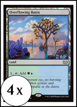 MTG - 4 x Overflowing Basin - Duskmourn Commander - Playset 4x x4 - Image 1