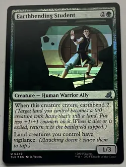 MTG Avatar: TLE Earthbending Student Creature UNCOMMON FOIL #0249 - Image 1