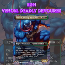 EDH - Venom, Deadly Devourer, MTG Commander Deck, Bracket 2, Spider-Man x MTG - Image 1