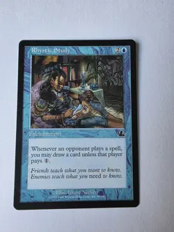 Rhystic Study - Prophecy - Magic the Gathering - Light Play - Image 1