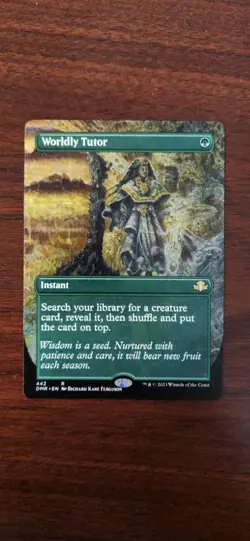 MTG Worldly Tutor (Borderless) Dominaria Remastered M/NM - Image 1