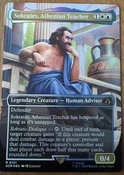 Assassin's Creed MTG Sokrates, Athenian Teacher - Rare Borderless FOIL #0121 - Image 1