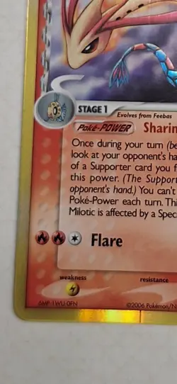 Pokemon Milotic EX Dragon Frontiers Reverse Holo 5/101 Stamped 2006 - Image 4
