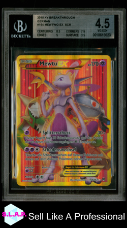 MEWTWO EX POKEMON 164 2015 XY BREAKTHROUGH SCR GERMAN BGS 4.5 - Image 1