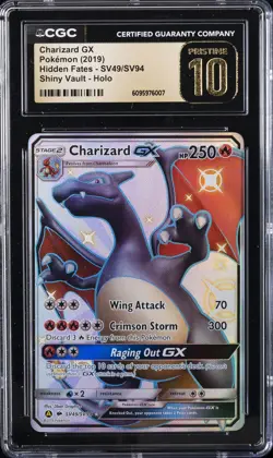 2019 POKEMON HIDDEN FATES - SHINY VAULT - HOLO CHARIZARD GX CGC 10 PRISTINE - Image 1