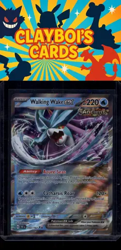 Walking Wake ex RR 050/162 Holo SV05: Temporal Forces Pokemon TCG NM+ - Image 1