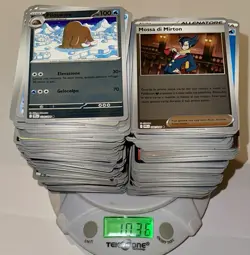 LOTTO 1KG DI CARTE POKEMON SET FIAMME SPETTRALI IN ITALIANO NUOVE CON 10% FOIL - Image 1