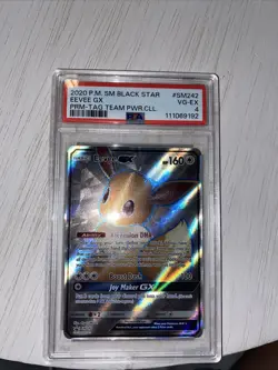 2020 POKEMON SM BLACK STAR PROMO TAG TEAM POWERS COLLECTION EEVEE GX PSA 4 - Image 1