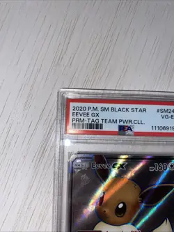 2020 POKEMON SM BLACK STAR PROMO TAG TEAM POWERS COLLECTION EEVEE GX PSA 4 - Image 2