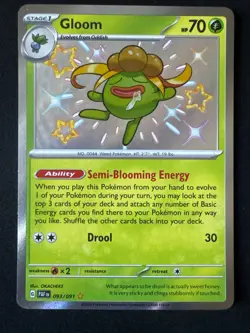 GLOOM 93/91 NM SHINY RARE PALDEAN FATES POKEMON 2024 - Image 1