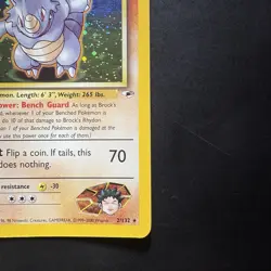 Pokemon Vintage Holo Brock's Rhydon Gym Heroes Wotc 2000 Swirl - Image 4