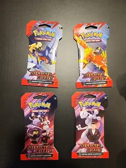Pokemon Destined Rivals 4 Pack Of Blisters (Every Artwork) - Image 1
