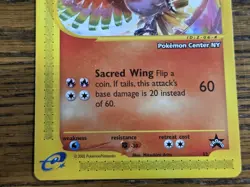Pokemon 2002 Black Star Promo #53 HO-OH **pokemon center stamped** Not Played - Image 3