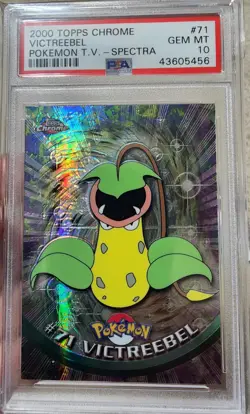 2000 TOPPS POKEMON CHROME TV ANIMATION EDITION 1 #71 VICTREEBEL- SPECTRA PSA 10 - Image 1