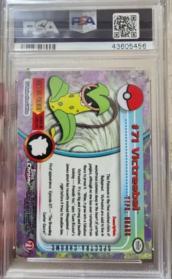 2000 TOPPS POKEMON CHROME TV ANIMATION EDITION 1 #71 VICTREEBEL- SPECTRA PSA 10 - Image 2
