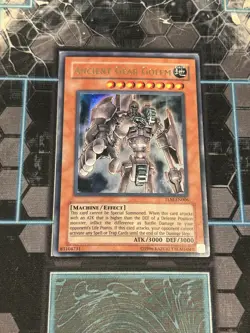 Yugioh TCG Ancient Gear Golem TLM-EN006 Unlimited Ultra Rare Moderately Played - Image 1