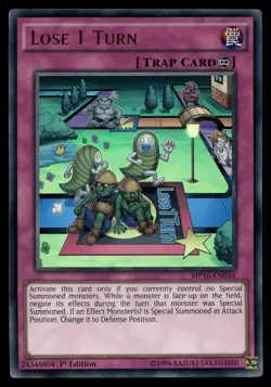 LOSE 1 TURN MP16-EN034 ULTRA RARE 2016 MEGA-TIN MEGA PACK YU-GI-OH - Image 1
