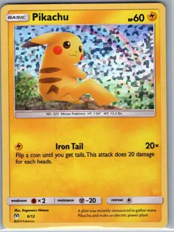 Pikachu - 6/12 McDonald's Promos 2019 - Pokemon Card - Creased - Image 1