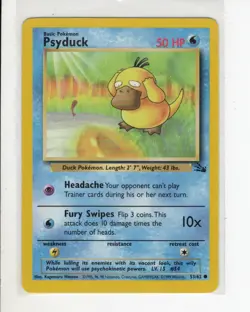 PSYDUCK FOSSIL SET POKEMON CARD 53/62 LP - Image 1