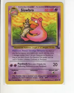 SLOWBRO FOSSIL SET POKEMON CARD 43/62 LP - Image 1