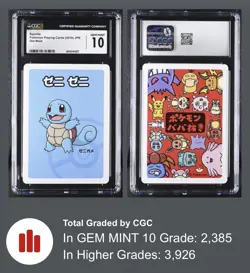 CGC Gem Mint 10 - Squirtle - 2019 Japanese Old Maid (Babanuki) Playing Card - Image 3
