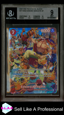 EDWARD NEWGATE SP 2025 ONE PIECE CARD GAME ROYAL BLOOD ST15002 BGS 9 - Image 1