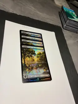 Magic the Gathering MTG Swamp Full Art x4 Land Chocobo Track FOIL Cards NM/M - Image 2