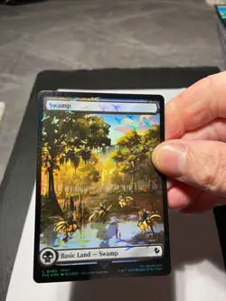 Magic the Gathering MTG Swamp Full Art x4 Land Chocobo Track FOIL Cards NM/M - Image 4